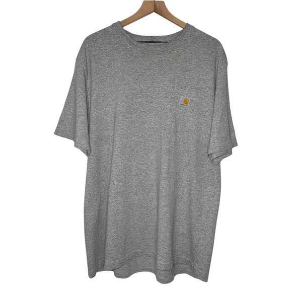 Carhartt Other - Vintage Carhartt gray TShirt w Chest Pocket Short Sleeve Utility Crewneck